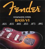 Fender BASS VI SET струны для 5-стр. басгитары