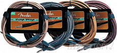 Fender Vintage VoltaGE CABLE TWEED, 10 FT инструментальный кабель, 3 м, бескислородная медь, медный экран, текстильная оплетка