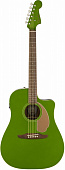 Fender Redondo Player ELJ электроакустическая гитара, цвет зеленый