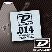 Dunlop Acoustic/ Electric Plain Steel DPS14  струна для акустической и электрогитары, сталь, 0.014