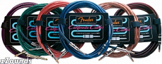 Fender 10- CALIFORNIA CABLE LAKE PLACID BLUE инструментальный кабель, 3 м, бескислородная медь, сечение 2 x 1, 5 кв.мм