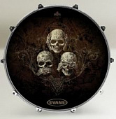 Evans Inked Alchemy 24" передний пластик для бас барабана, с рисунком