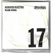 Dunlop Acoustic/ Electric Plain Steel DPS17  струна для акустической и электрогитары, сталь, 0.017