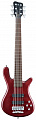 Warwick Streamer LX 6 Burgundy Red Transparent Satin бас-гитара Pro Series Teambuilt, цвет красный