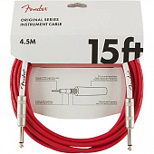 Fender 15' OR Inst Cable FRD инструментальный кабель, красный, 15'