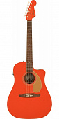 Fender LTD ED Redondo Player Fiesta Red, Gold Hardware электроакустическая гитара, цвет красный
