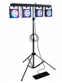 Highendled YHLL-048 LED PAR световой комплект: стойка, 4 светоприбора по 12 x 3Вт TRI-color LEDs