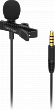 Behringer BC LAV конденсаторный всенаправленный петличный микрофон, разъем  3.5 mm TRRS, переходник на 3.5 mm TRS, с ветрозащитой и клипсой