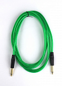 AuraSonics J63J63-3TGR  гитарный кабель, длина 3 метра, цвет прозрачный зеленый