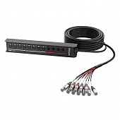 Roxtone SFBN0800L20 кабель многожильный со сценической коробкой, 8 входов, 0 выходов, матовый черный, 20 метров