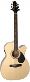 GregBennett GOM100SCE/N электроакустическая гитара с вырезом, оркестровая модель, цвет натуральный
