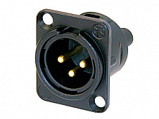 Neutrik NC3MD-S-1-B панельный разъем XLR, 3-х контактный <штекер/папа>