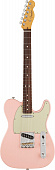 Fender AM Pro II Tele RW SHP электрогитара, цвет розовый, кейс в комплекте