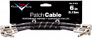 Fender 6 Patch Cable 2 Pack Black инструментальный кабель (упаковка 2 шт), 0.15 м