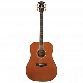 D'Angelico Excel Lexington Vintage Natural  электроакустическая гитара с чехлом, цвет натуральный