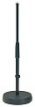K&M 23300-300-55 низкая микрофонная стойка на круглом основании, цвет черный