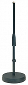 K&M 23300-300-55 низкая микрофонная стойка на круглом основании, цвет черный