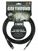Klotz GRSXP100 Greyhound готовый микрофонный кабель, разъемы Switchcraft XLR "мама" - Jack mono, 10 метров