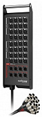 Roxtone STBN2408L35 кабель многожильный со сценической коробкой,  с разъемами Roxtone+Neutrik, 24 входов, 8 выходов, матовый черный с хромированной ручкой, 35 метров