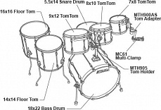 Tama SL72S-CTF ударная установка из 7 барабанов, серия Superstar (титановая дымка)