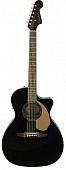 Fender Newporter Player JTB электроакустическая гитара, цвет черный