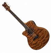 Dean Exotica A/E Bubinga Wood Lefty левосторонняя электроакустическая гитара, цвет натуральный