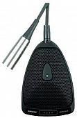 Shure MX392BE/O плоский поверхностный всенаправленный микрофон, черный, крепление провода сквозь стол