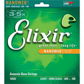 Elixir 14502 NanoWeb струны для акустической бас-гитары