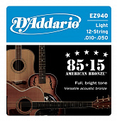 D'Addario EZ-940 струны для 12-струнной гитары