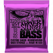 Ernie Ball 2831 струны для бас-гитары Power Slinky, 55-110, nickel roundwound