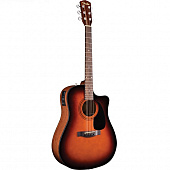 Fender CD-60CE Dreadnought Brown Sunburst W/Fishman® MiniQ Preamp гитара электро-акустическая с пьезо-звукоснимателем