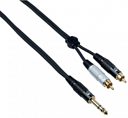 Bespeco EAYSRM150 кабель межблочный 2Jack-2RCA, длина 1.5 метра