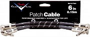 Fender Custom Shop 6 Patch Cable 2 Pack Black Tweed инструментальный кабель