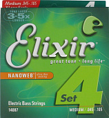Elixir 14087 NanoWeb струны для бас-гитары