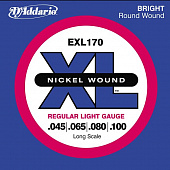 D'Addario EXL170 Regular Light Gauge струны для 4-х струнной бас-гитары