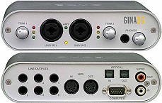 Echo GINA 3G аудиоинтерфейс PCI (внешний) 10x14, аналог 2х6, Mic / Inst x 2 (+48V), наушники, S / PDIF (coax), ADAT, MIDI, WordClock