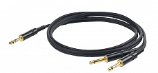 Proel CHLP210LU15 сценический кабель, Jack 6.3 мм стерео <-> 2х6.3 Jack моно, длина 1.5 метров