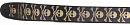 Perri's P25VK-1359 ремень гитарный, цвет чёрный, с рисунком "череп и кости"
