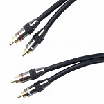 Proel LU20RCA Double кабель сигнальный сдвоенный, ''Тюльпан''-''Тюльпан'', длина 2 м.