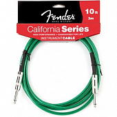 Fender 10' OR Inst Cable SFG инструментальный кабель, зеленый, 10'