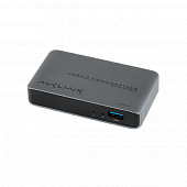 AVCLINK UVC30 - USB карта видеозахвата. Входное разрешение (макс.): 4K @60Гц, (4:4:4). Разрешение записи (макс.): 4K @30Гц. Входы: 1 x HDMI, 1 x mini-jack 3,5 мм (микрофонный). Выходы: 1 x USB 3.0, 1 x HDMI, 1 x mini-jack 3,5 мм. Поддержка Plug & Pla