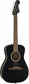 Fender Malibu Special MBK w/bag электроакустическая гитара с чехлом, цвет черный матовый