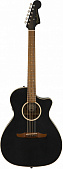Fender Newporter Special MBK w/bag электроакустическая гитара с чехлом, цвет черный матовый