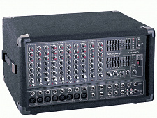 Soundking AE122KD активный микш. пульт, 3х500W / 4 Ohm ( стер.+монит.), эквалайз, блок эфф, рэковый