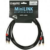 Klotz KT-CC090  кабель 2 RCA - 2 RCA позолеченные, длина 90 cм