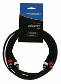 American DJ AC-R/3 кабель 2 х "RCA - папа" <> 2 х "RCA-папа", 3 метра, цвет черный