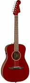 Fender Malibu Classic HRM w/bag электроакустическая гитара с чехлом, цвет красный металлик