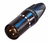 Neutrik NC3MXX-B-Crystal-D кабельный разъем XLR, 3-х контактный <штекер/папа>