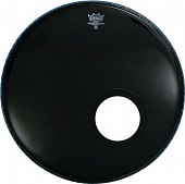 Remo P3-1022-ES-DM  22" Powerstroke P3 Ebony  пластик для барабана, черный с 5" Black DynamO