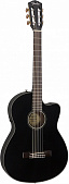 Fender CN-140SCE BLK WC электроакустическая классическая гитара, цвет черный, с кейсом